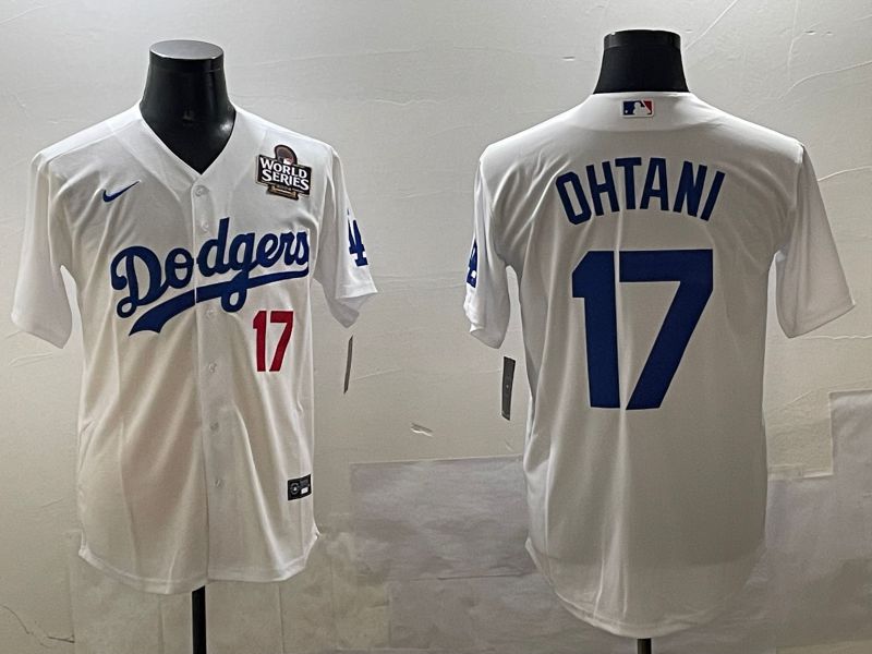 Men Los Angeles Dodgers #17 Ohtani White Game 2025 Nike MLB Jersey style 03095->los angeles dodgers->MLB Jersey